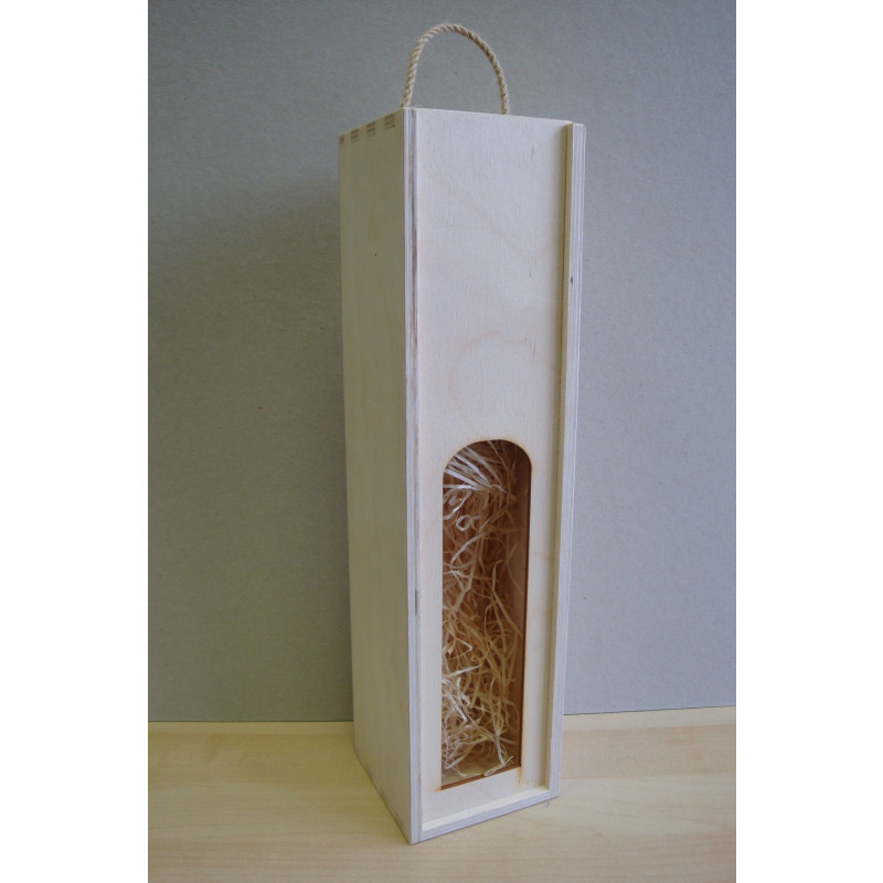 Drevená debnička na jednu fľašu